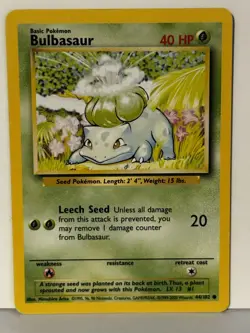 Bulbasaur 044/102 Base Set NM Pokemon Fast Shipping - Image 1