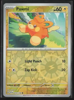 Pawmi 074/198 Common Scarlet & Violet Pokemon Reverse Holo Near Mint - Image 1