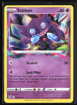 Pokemon TCG - Sableye Holo Holo Rare SWSH11: Lost Origin 070/196 NM - Image 1