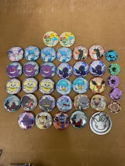 2025 Pokemon S-Chinese Gem Pack Badge Pin Pikachu secret rare Lot*30 +coins - Image 1
