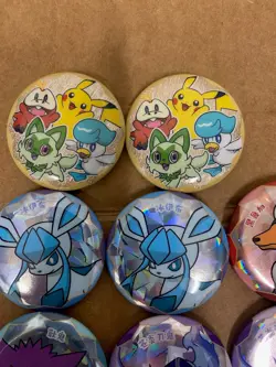 2025 Pokemon S-Chinese Gem Pack Badge Pin Pikachu secret rare Lot*30 +coins - Image 2