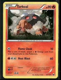 Torkoal 18/108 Uncommon Dark Explorers Pokemon Moderately Played - Image 1