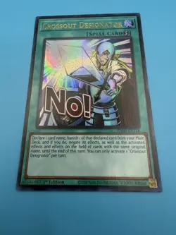 YuGiOh! Crossout Designator RA05-EN118 Variant STAMPED ART Ultra Rare NM/M - Image 1