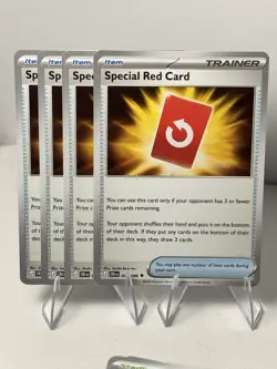 4x Special Red Card 082/086 Pokemon TCG Chaos Rising Playset - Image 1