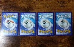 Pokemon Connecting Water Obstruction Error Misprint 4 Backside Pokemon Cards NM^ - Image 1
