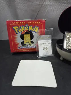 Vintage Burger King 1999 Pokemon Card 23k Gold Plated - Mewtwo Complete In Box - Image 2