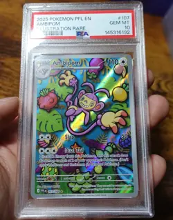 Ambipom 107/094 PSA 10 Illustration Rare Phantasmal Flames Pokemon Card - Image 3