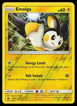 Emolga 35/111 Reverse Holo Uncommon Crimson Invasion Pokemon Card - Image 1