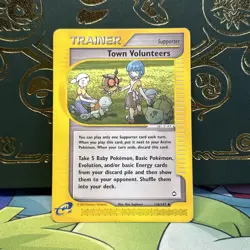 TOWN VOLUNTEERS - 136/147 - Aquapolis - Trainer - Pokemon Card - NM - Image 1