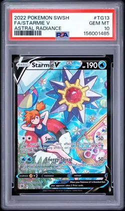 PSA 10 Starmie V TG13/TG30 Astral Radiance 2022 Full Art Holo Pokemon Card TCG - Image 1