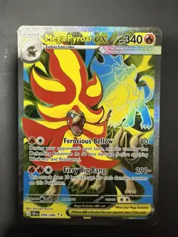 Mega Pyroar Ex 099/086 Chaos Rising Pokemon Card English NM - Image 1