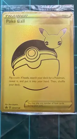 Pokemon Poke Ball SWSH146 Sword & Shield Promo Trainer Foil Card - Image 1