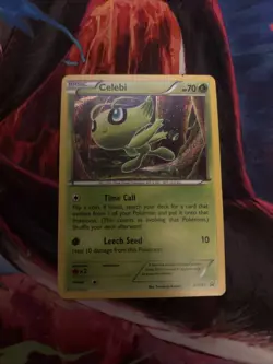 Pokemon TCG Celebi XY187 Black Star Promo Holo Rare Card Near Mint Condition - Image 2