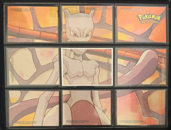 1999 Pokemon The 1st Movie Mewtwo Sticker Puzzle Chase Card Set (9) Blue & Black - Image 2