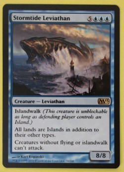MTG Misprints - Extra Black Ink - Stormtide Leviathan - Magic 2013 M13 -B629 - Image 1
