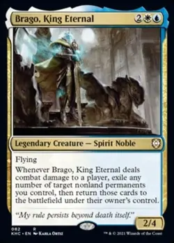 Brago, King Eternal Kaldheim Commander Near Mint NM MTG Magic DNA GAMES - Image 1