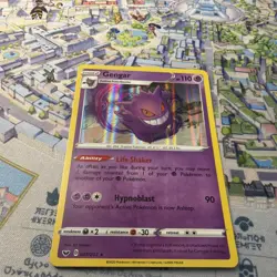 Gengar 085/202 Holo Rare Sword & Shield Pokemon Holo Near Mint - Image 3