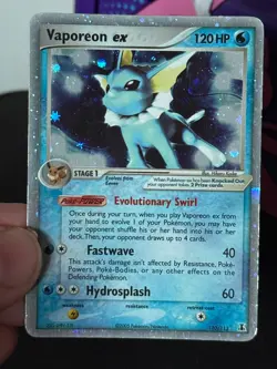 Vaporeon Ex 110/113 Ex Delta Species 2005 Pokemon Holo Card - Image 2