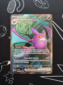 Team Rocket's Crobat EX 217/182 Pokemon TCG Destined Rivals Ultra Rare English - Image 1