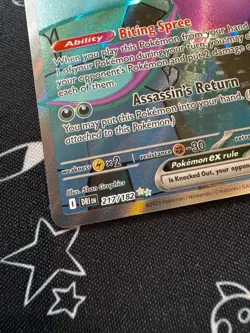 Team Rocket's Crobat EX 217/182 Pokemon TCG Destined Rivals Ultra Rare English - Image 2