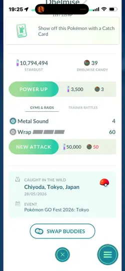 Pokemon Go Shiny Dhelmise - Image 2