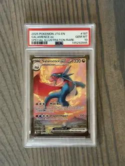 Pokemon PSA 10 Salamence ex SIR Journey Together #187 - Image 1