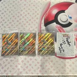 Pokemon TCG Mimikyu SVP 075 Holo Promo English Lot of 3 + 1 Random 151 Rev Holo - Image 3