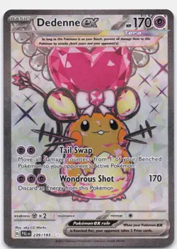 Dedenne ex Ultra Rare 239/193 Paldea Evolved Pokemon Near Mint - Image 1