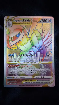 Pokemon Astral Radiance Origin Forme Palkia VSTAR Card Holographic Rare. 192/189 - Image 1