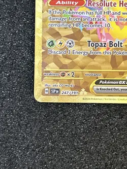 Pokemon Pikachu ex Hyper Rare Full Art Holo Sv08 247/191 🤩 PACK FRESH 🤩 - Image 3