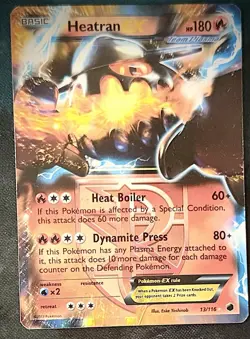 Pokemon Heatran EX Holo Ultra Rare Plasma Freeze 13/116 Team Plasma English - Image 1