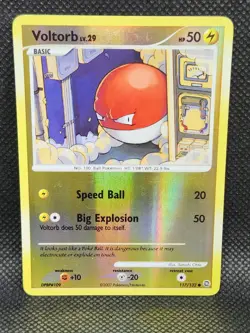 Pokemon Voltorb Secret Wonders Reverse Holo 117/132 LP Condition - Image 1