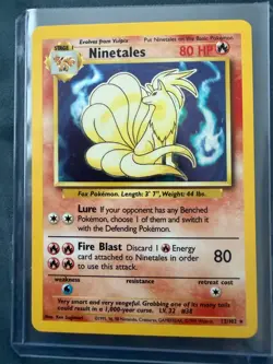 Pokemon TCG Ninetales Base Set Holo Rare 12/102 1999 Wizards English - Image 1