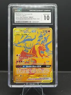 Pokemon TCG Reshiram & Charizard GX SM247 CGC 10 - Image 1