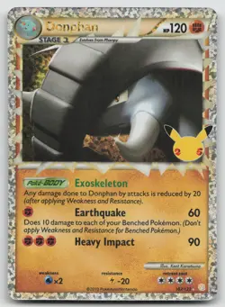 Donphan 107/123 Celebrations: Classic Collection Pokemon Holo NM - Image 1