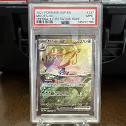 POKEMON 2024 SURGING SPARKS MILOTIC EX SPECIAL ILLUSTRATION RARE 237 PSA 9 - Image 1