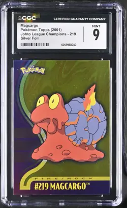 Pokemon Magcargo 219 Silver Foil Topps Johto League Champions - CGC 9 - Image 1