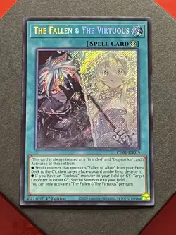 The Fallen & The Virtuous | CH01-EN019 | Secret Rare | NM | 1st Ed | YuGiOh! - Image 1