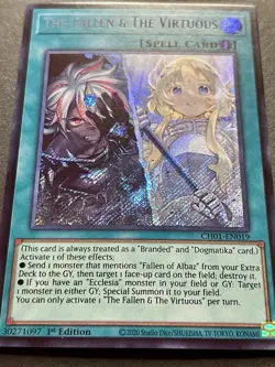 The Fallen & The Virtuous | CH01-EN019 | Secret Rare | NM | 1st Ed | YuGiOh! - Image 2
