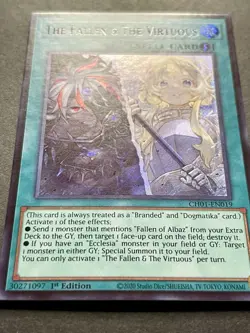 The Fallen & The Virtuous | CH01-EN019 | Secret Rare | NM | 1st Ed | YuGiOh! - Image 2