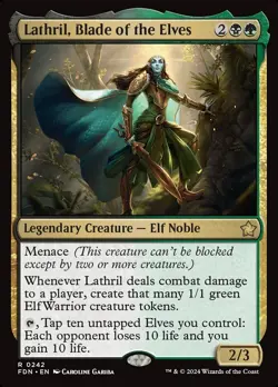 1x - Lathril, Blade of the Elves - #242 - Foundations - NM MTG - Image 1
