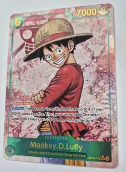 One Piece TCG - Monkey D. Luffy OP13-118 SEC ALTERNATE ART (SEC AA) - NM - ENG - Image 3