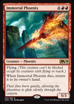 Immortal Phoenix - Light Play MTG Magic 2020 Core Set - Image 1