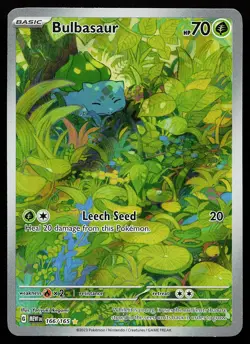 Bulbasaur 166/165 Holo Illustration Rare 151 Pokemon Card - Image 1