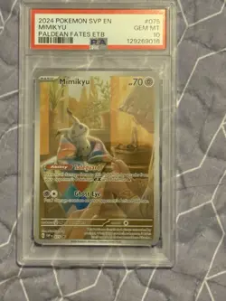 Mimikyu 075 Scarlet & Violet Promo Holo Card PSA10 - Image 1