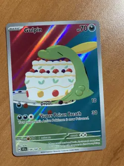 Pokemon Card TCG SCR Gulpin Illustration Rare 154/142 Stellar Crown Fast Shippin - Image 1