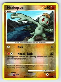 Machop 64/100 2008 Stormfront TCG Pokemon Card TCG Nintendo Reverse Holo - Mp/Hp - Image 1