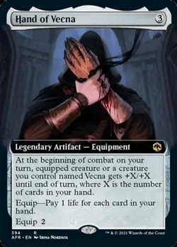 Hand of Vecna (Extended Art) - Near Mint MTG Adventures in the Forgotten Realms - Image 1