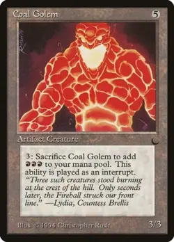 Coal Golem - Light Play MTG The Dark - Image 1