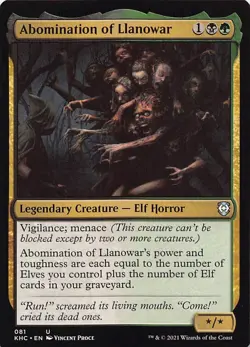 Abomination of Llanowar KHC 81 Normal English NM - MTG - Image 1